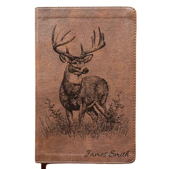Personalized NLT Personal Size Giant Print Bible - Rustic Brown | Wild &amp; Noble Collection