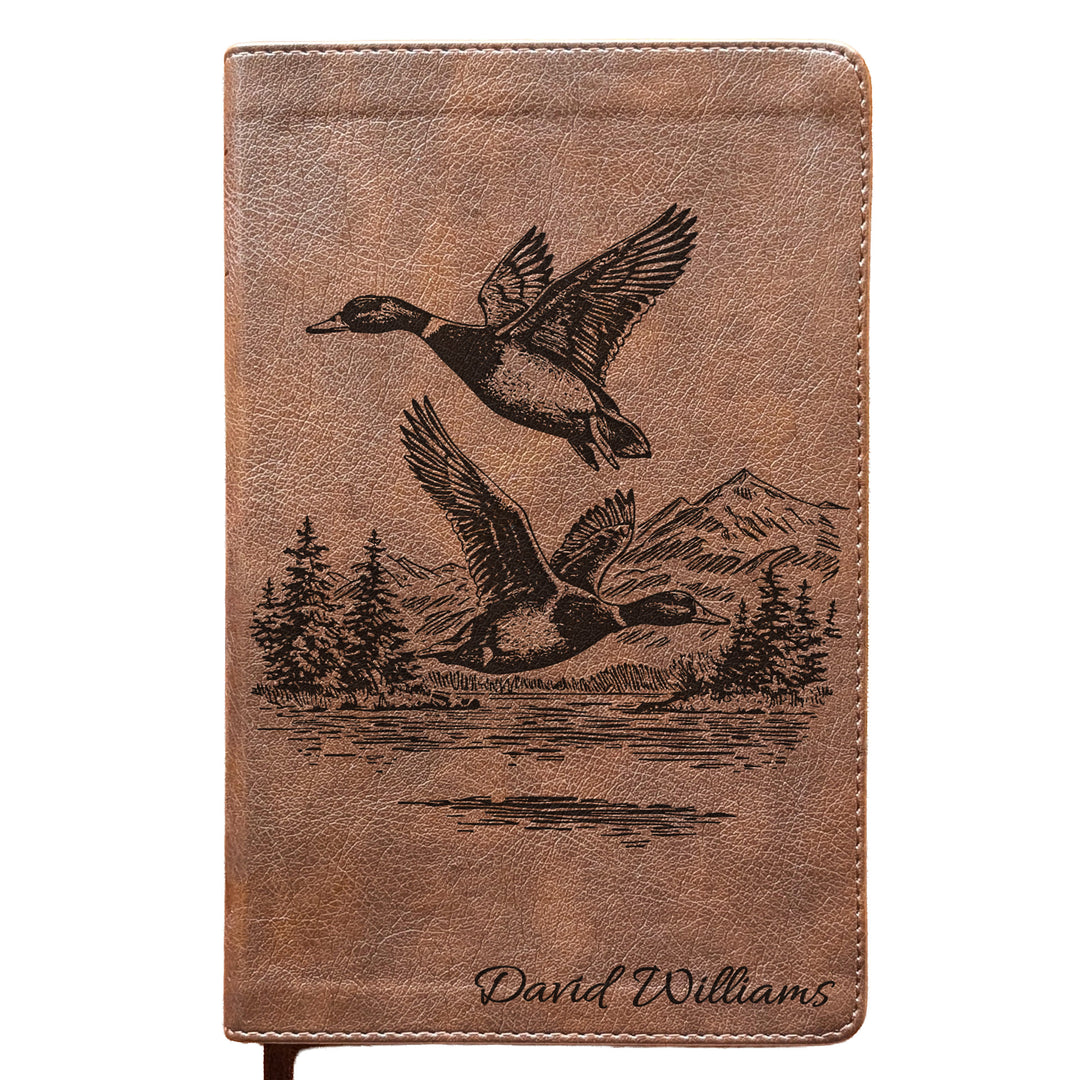 Personalized NLT Personal Size Giant Print Bible - Rustic Brown | Wild &amp; Noble Collection