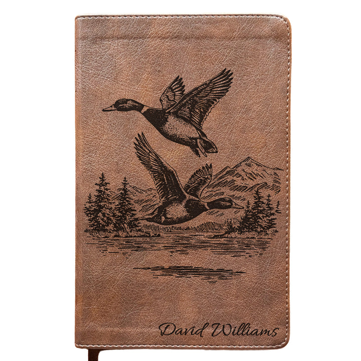 Personalized NLT Personal Size Giant Print Bible - Rustic Brown | Wild &amp; Noble Collection