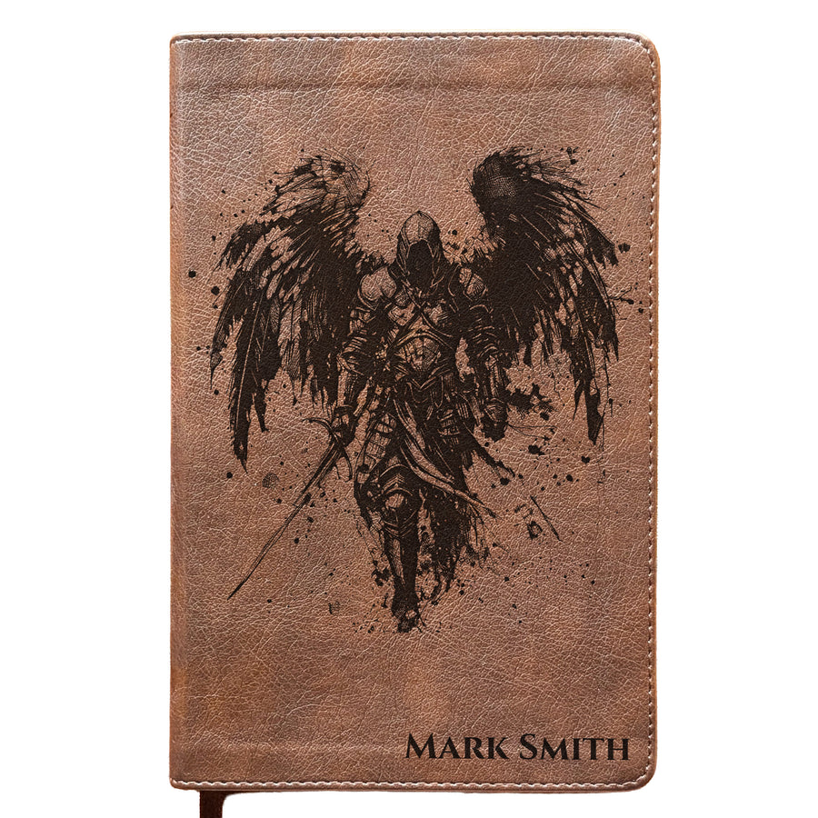 Personalized NLT Personal Size Giant Print Bible - Rustic Brown | Gentleman's Collection