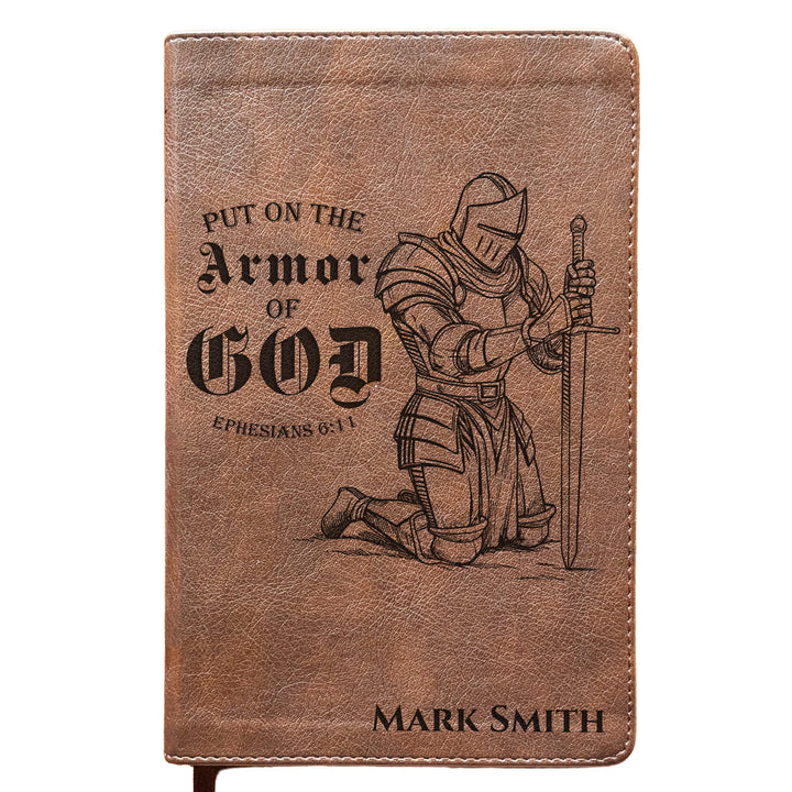 Personalized NLT Personal Size Giant Print Bible - Rustic Brown | Gentleman&