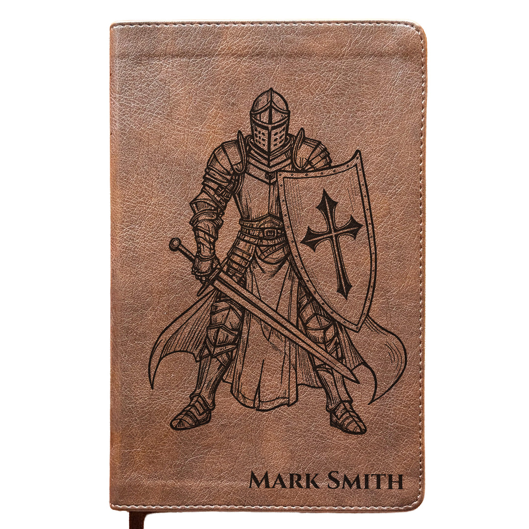 Personalized NLT Personal Size Giant Print Bible - Rustic Brown | Gentleman&