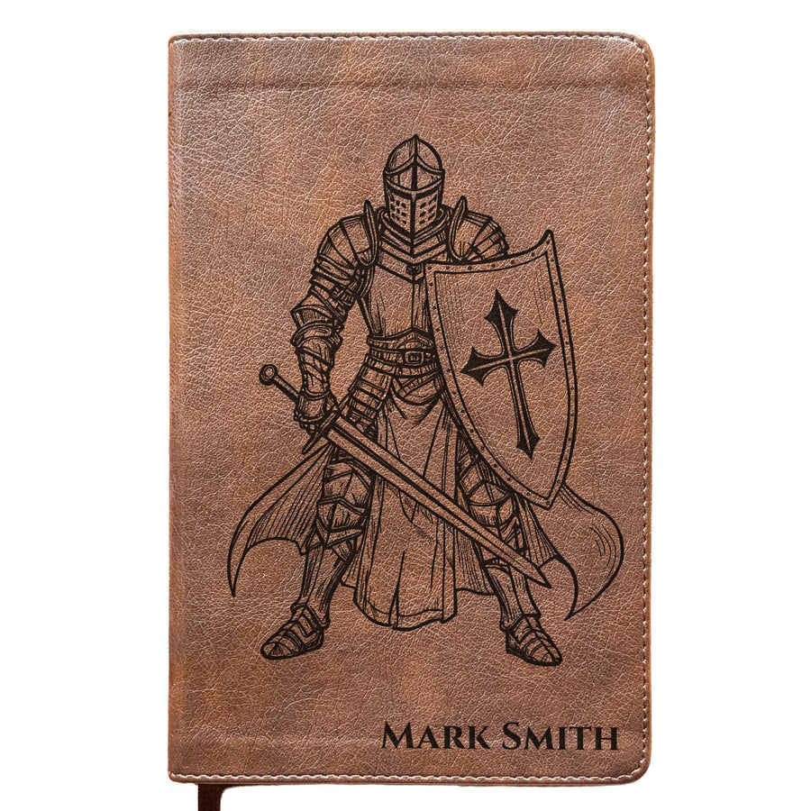 Personalized NLT Personal Size Giant Print Bible - Rustic Brown | Gentleman's Collection