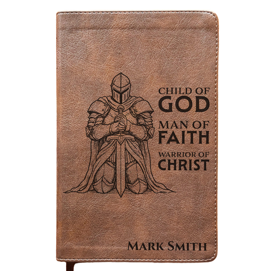 Personalized NLT Personal Size Giant Print Bible - Rustic Brown | Gentleman&