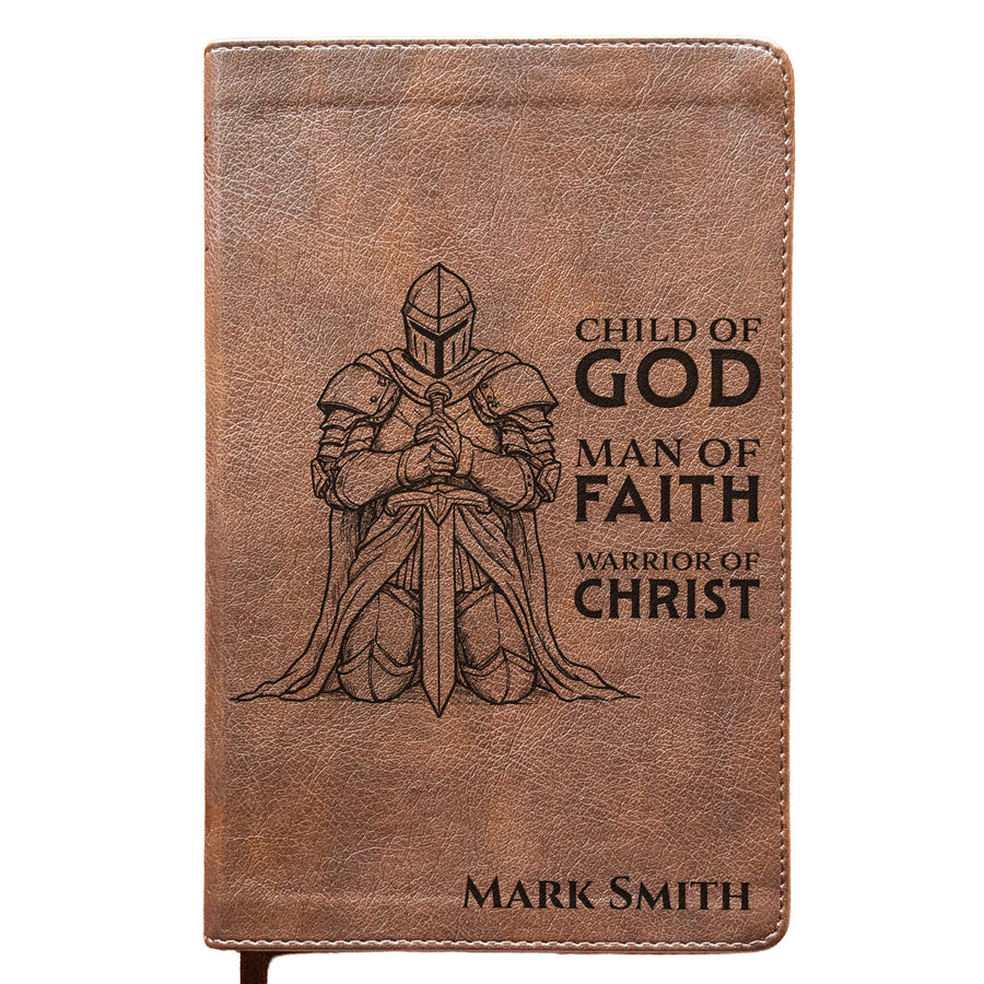 Personalized NLT Personal Size Giant Print Bible - Rustic Brown | Gentleman's Collection