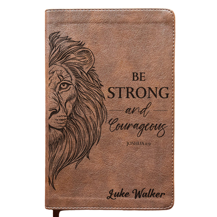 Personalized NLT Personal Size Giant Print Bible - Rustic Brown | Wild &amp; Noble Collection