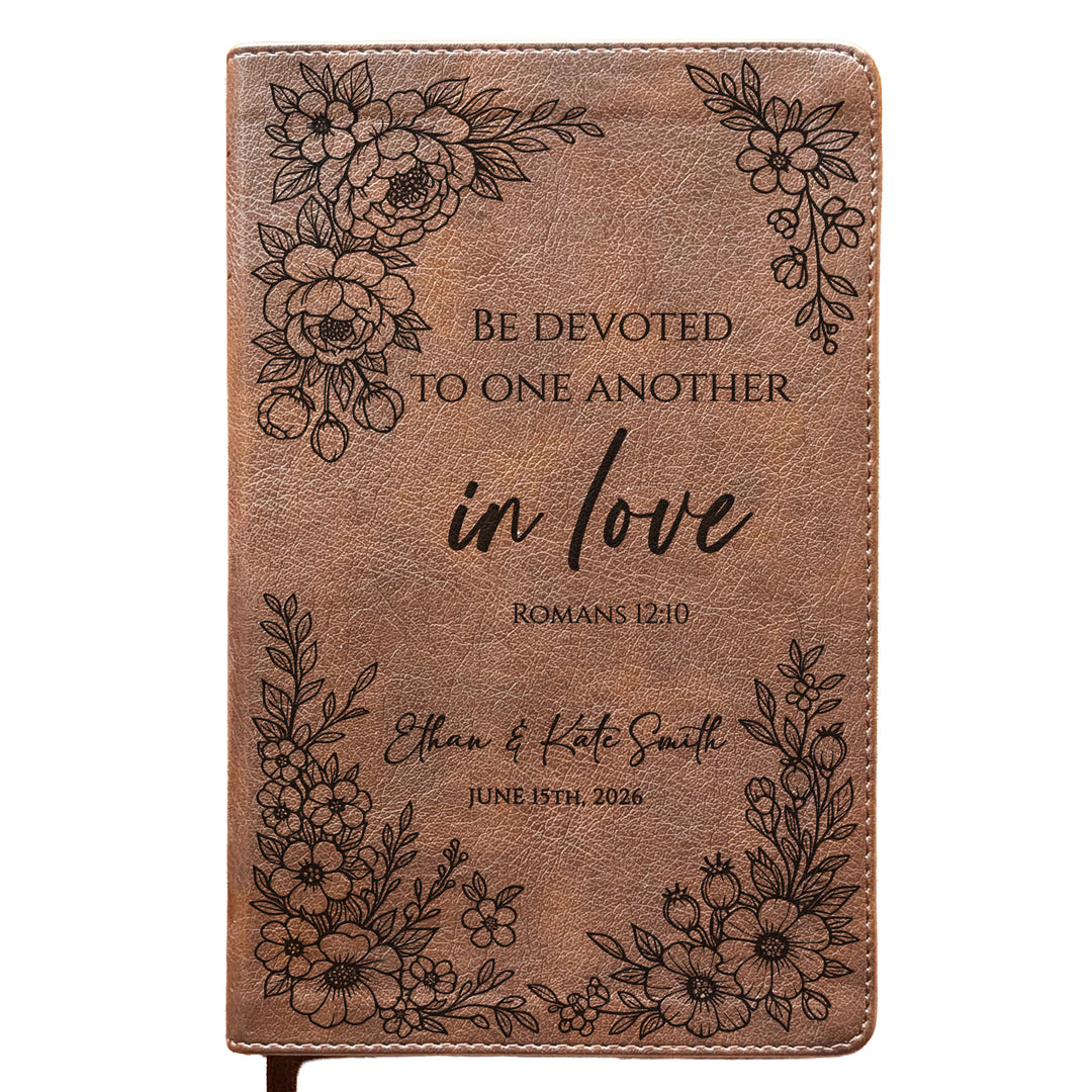 Personalized NLT Personal Size Giant Print Bible - Rustic Brown | Everlasting Collection