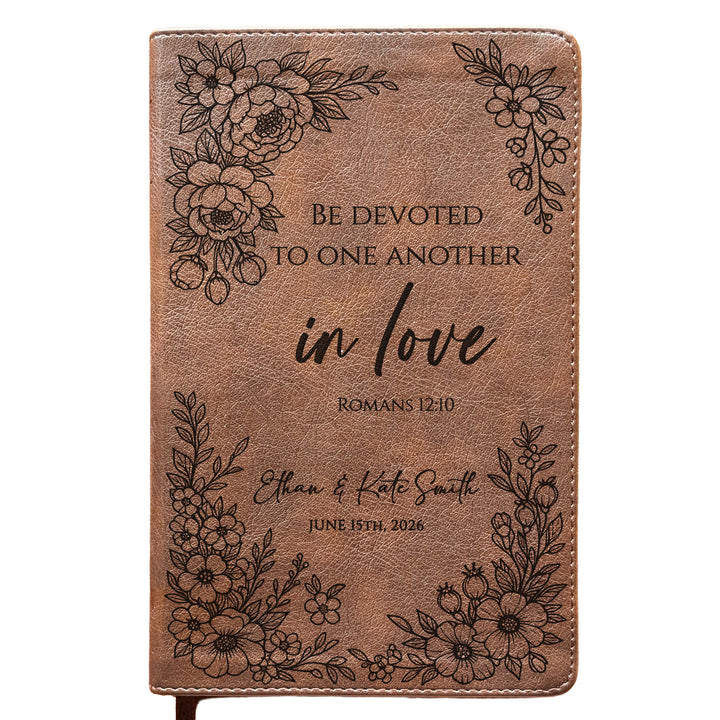 Personalized NLT Personal Size Giant Print Bible - Rustic Brown | Everlasting Collection