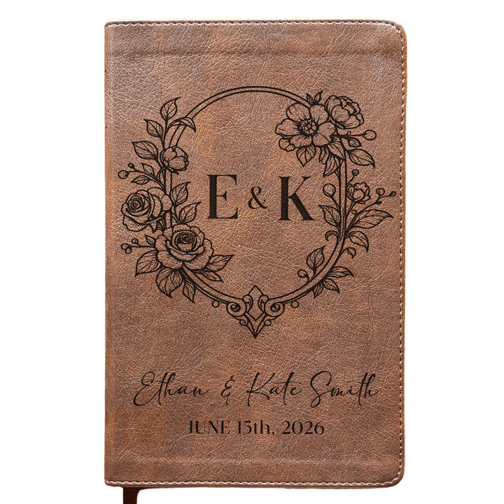 Personalized NLT Personal Size Giant Print Bible - Rustic Brown | Everlasting Collection