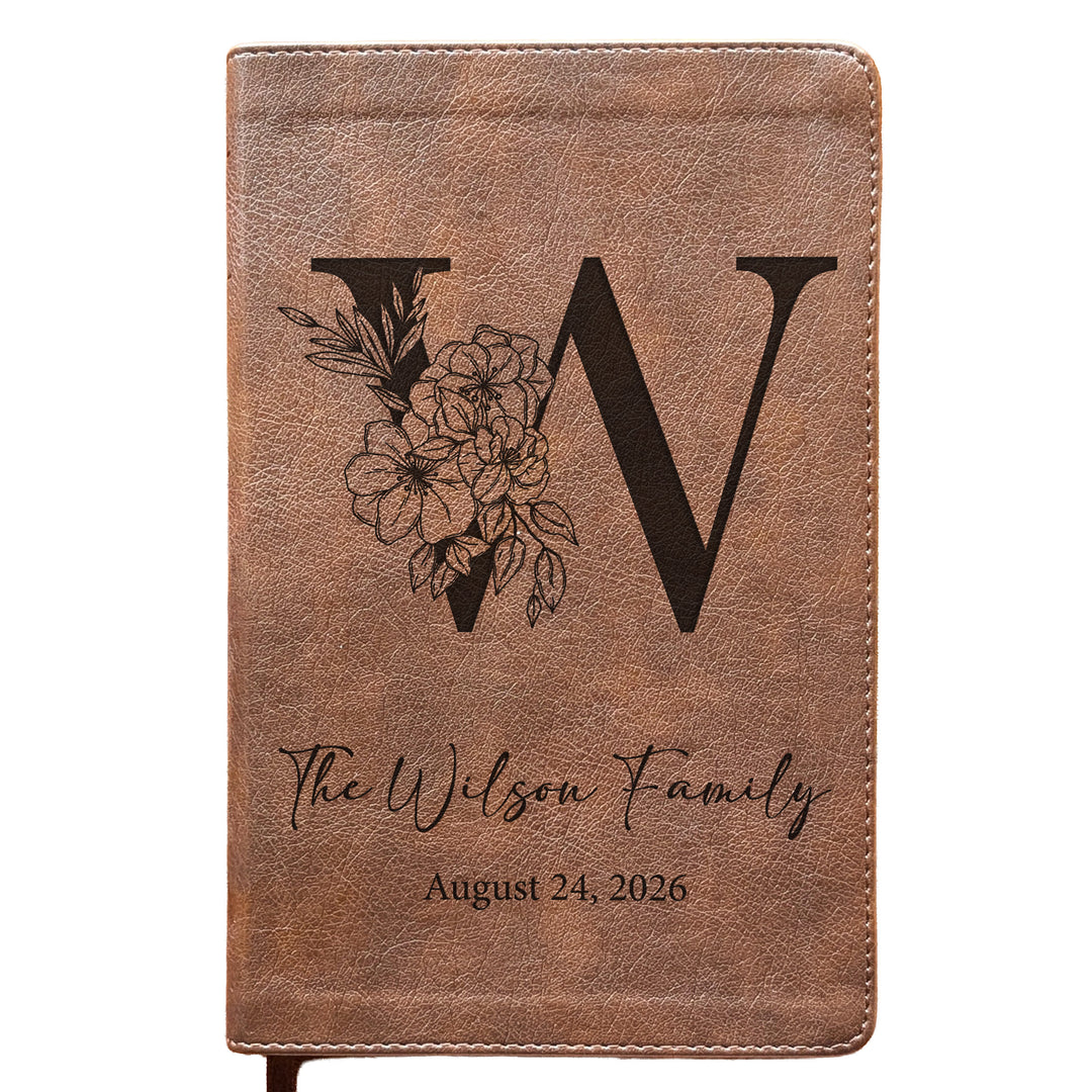 Personalized NLT Personal Size Giant Print Bible - Rustic Brown | Everlasting Collection