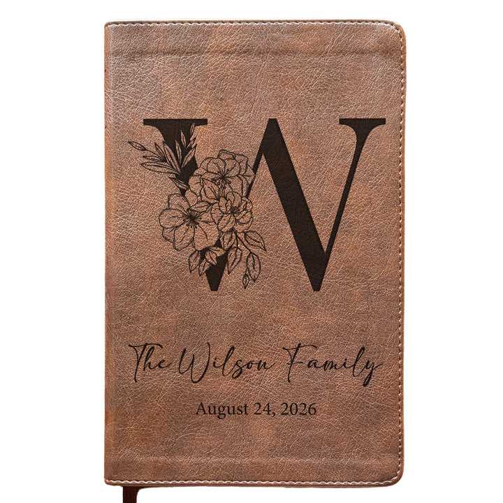 Personalized NLT Personal Size Giant Print Bible - Rustic Brown | Everlasting Collection