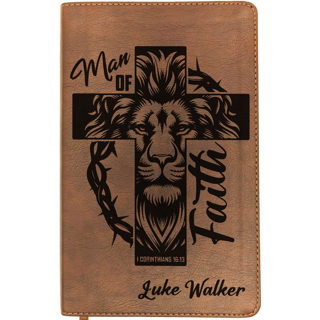 Personalized NLT Thinline Bible – Rustic Brown | Men&