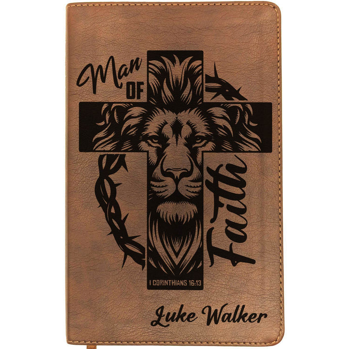 Personalized NLT Thinline Bible – Rustic Brown | Men&