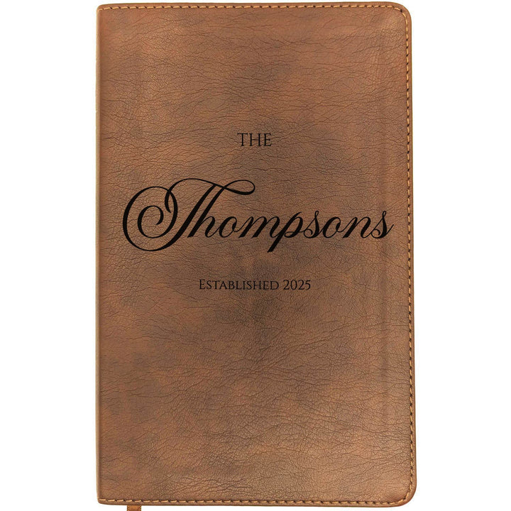 Personalized NLT Thinline Bible – Rustic Brown | Family &amp; Wedding