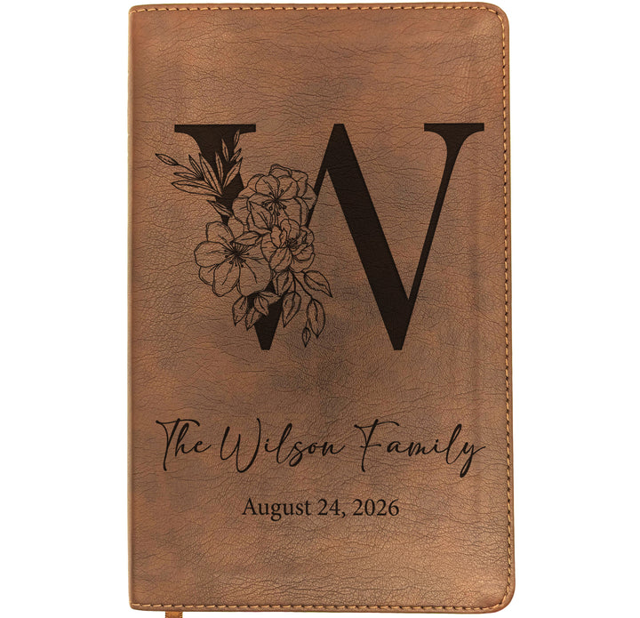 Personalized NLT Thinline Bible – Rustic Brown | Family &amp; Wedding