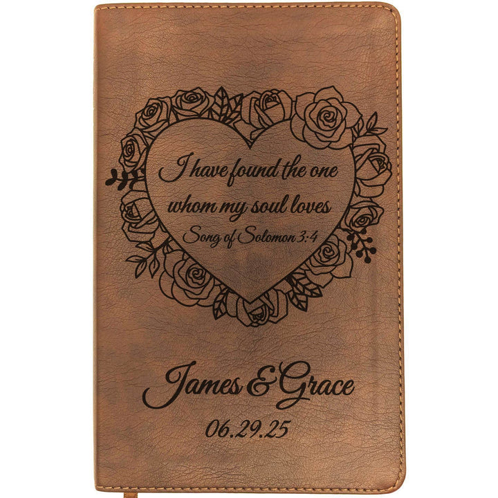 Personalized NLT Thinline Bible – Rustic Brown | Family &amp; Wedding