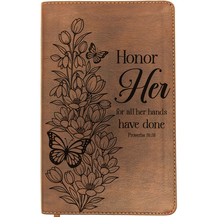 Personalized NLT Thinline Bible – Rustic Brown | Botanical Collection