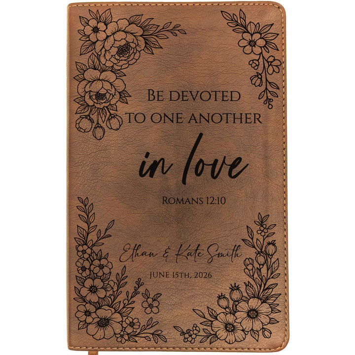 Personalized NLT Thinline Bible – Rustic Brown | Family &amp; Wedding