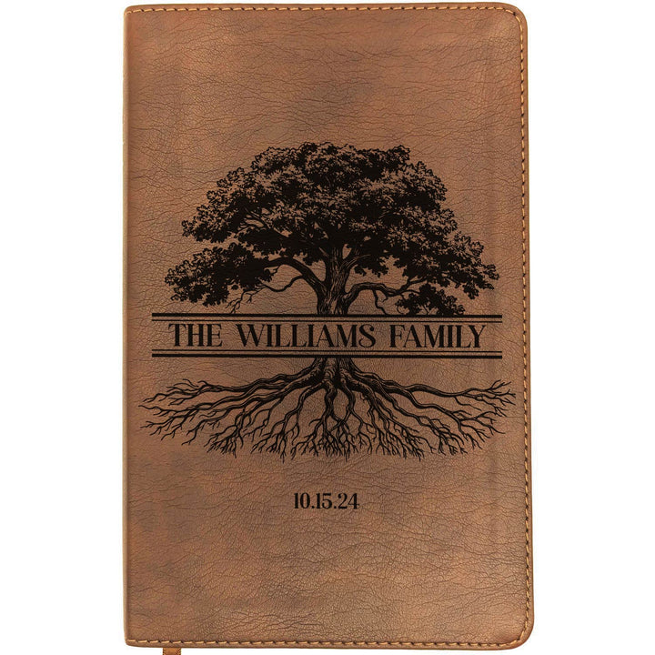 Personalized NLT Thinline Bible – Rustic Brown | Family &amp; Wedding