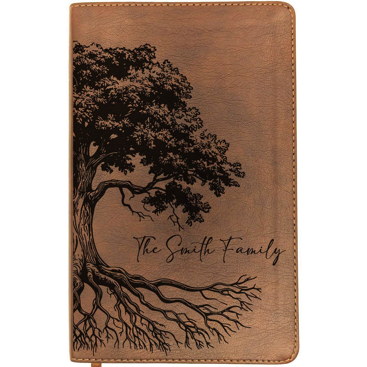 Personalized NLT Thinline Bible – Rustic Brown | Family &amp; Wedding