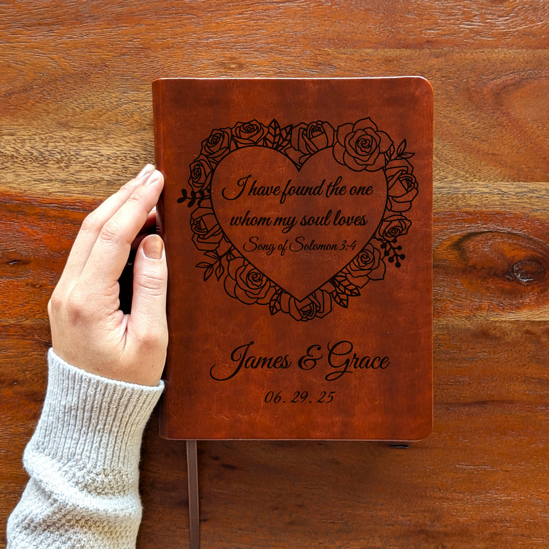 Personalized NLT Journaling Bible – Dark Brown | Song of Solomon