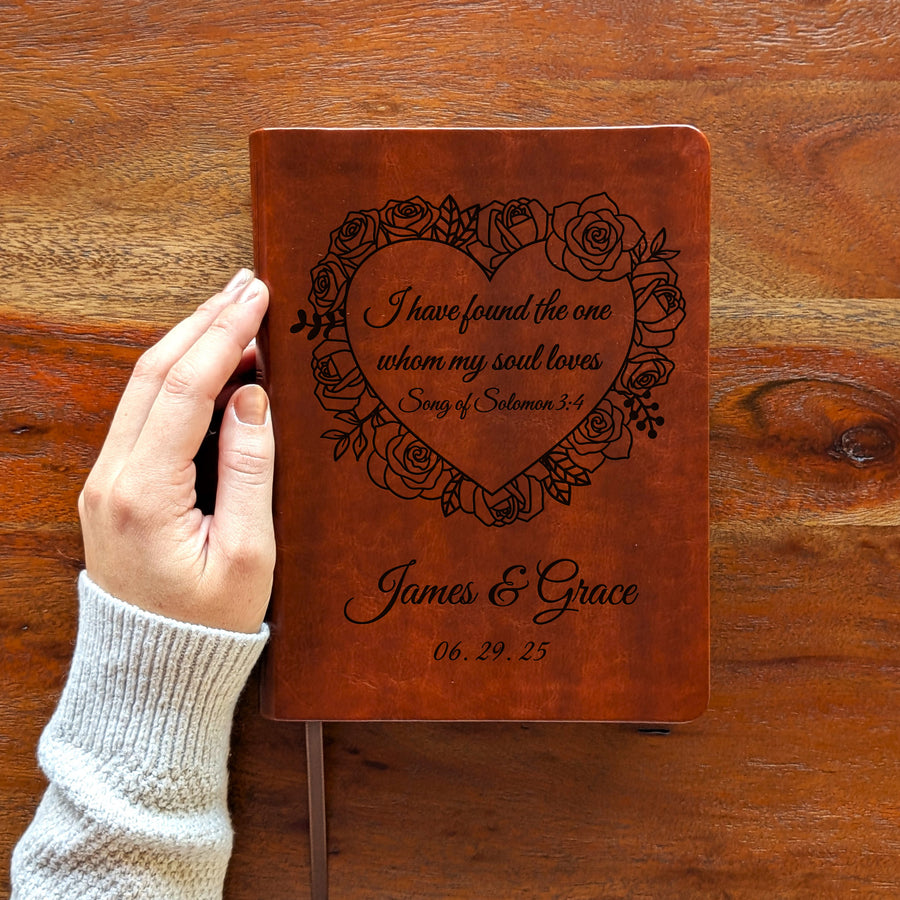 Personalized NLT Journaling Bible – Dark Brown | Song of Solomon.