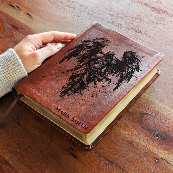 Personalized NLT Journaling Bible – Dark Brown | Archangel Michael