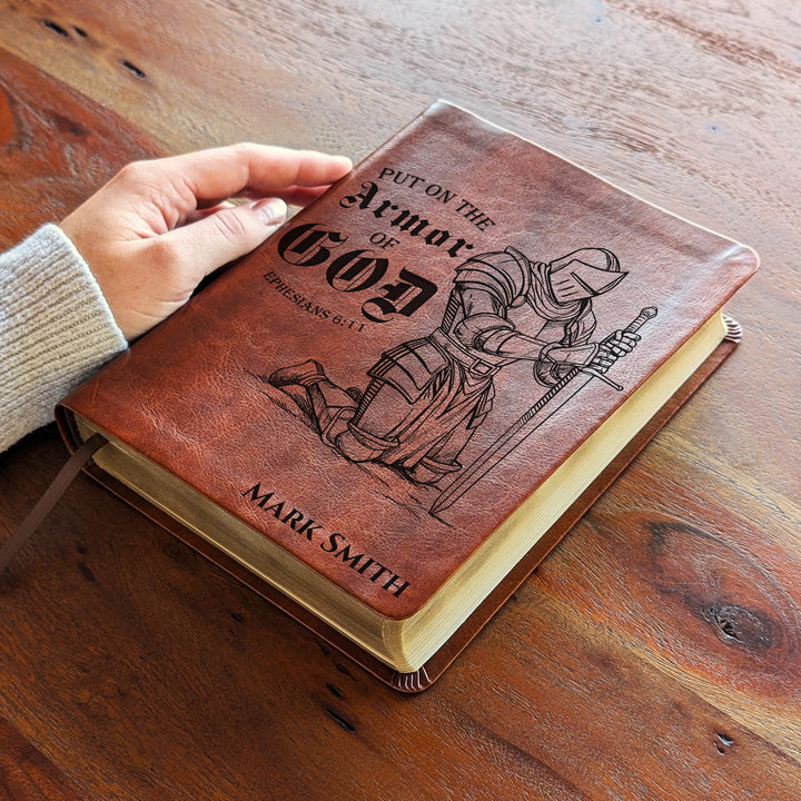 Personalized NLT Journaling Bible – Dark Brown | Knight Ephesians