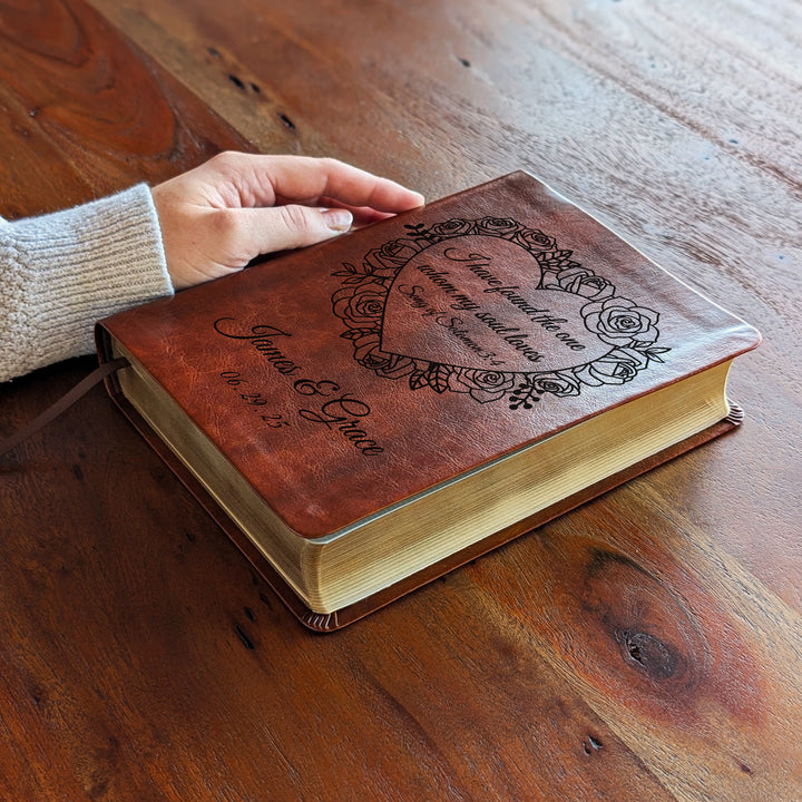 Personalized NLT Journaling Bible – Dark Brown | Song of Solomon
