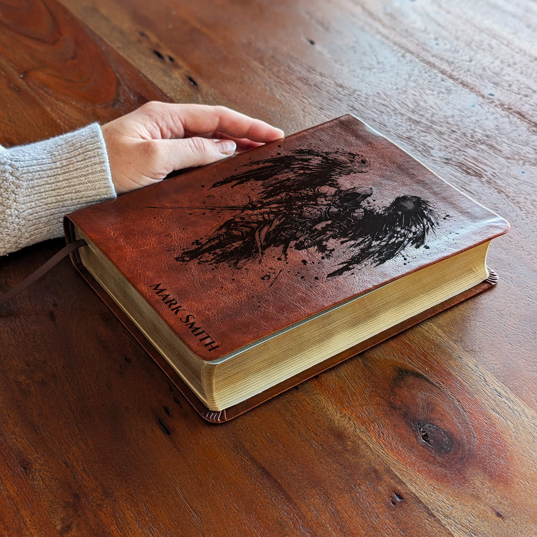 Personalized NLT Journaling Bible – Dark Brown | Archangel Michael