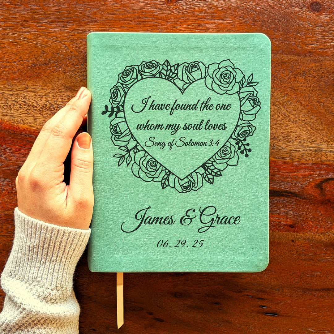 Personalized NLT Journaling Bible – Sage Green | Song of Solomon