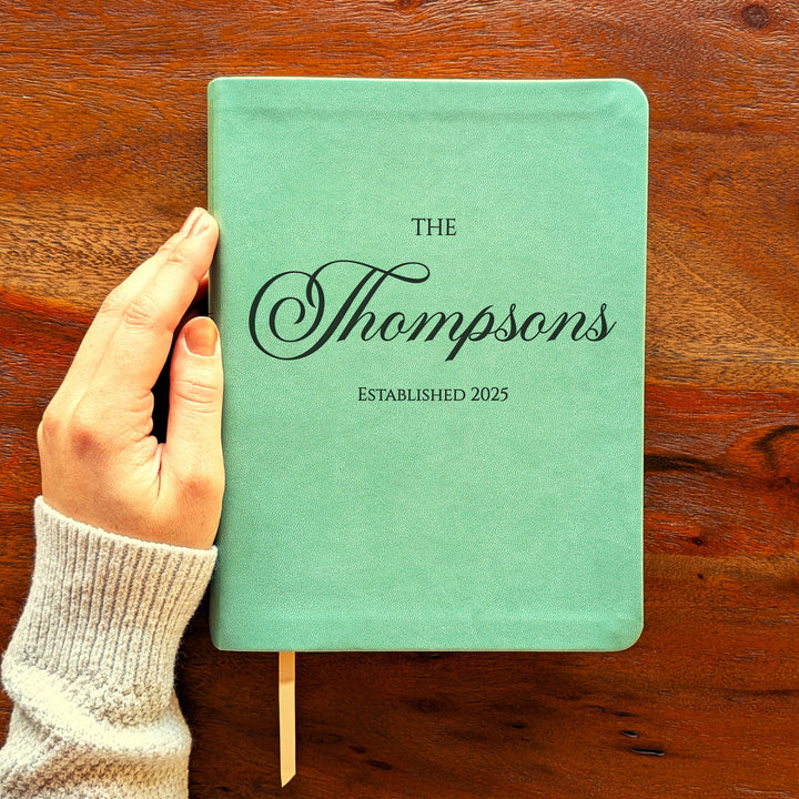 Personalized NLT Journaling Bible – Sage Green | Family Name Center