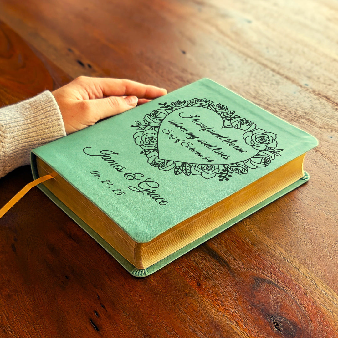 Personalized NLT Journaling Bible – Sage Green | Song of Solomon