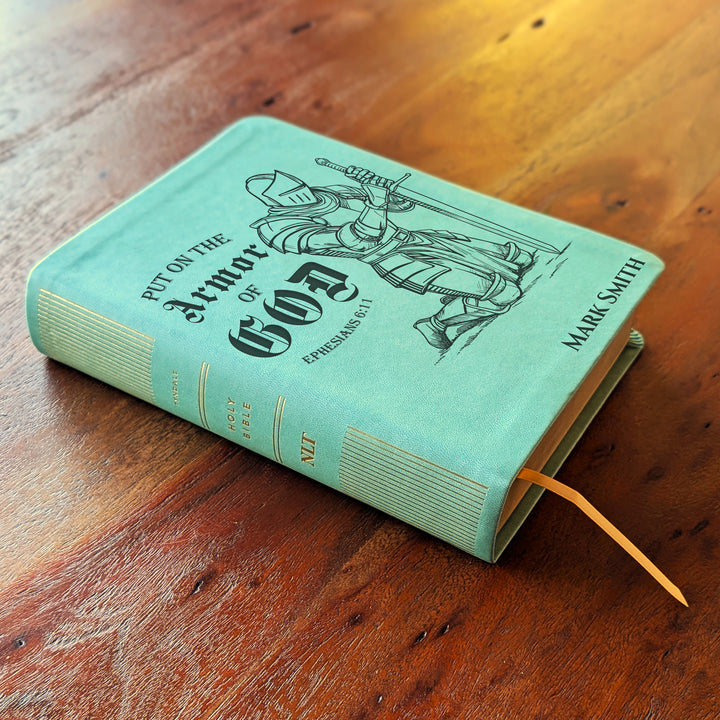 Biblia con diario NLT personalizada – Verde salvia | Knight Efesios