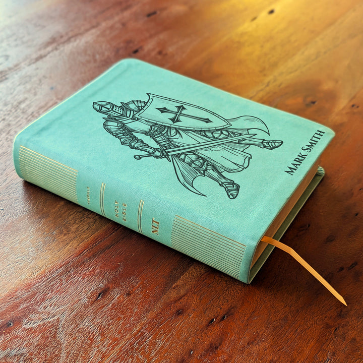 Personalized NLT Journaling Bible – Sage Green | Knight Standing Solo