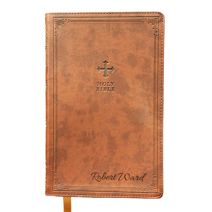 Personalized Catholic Bible – NRSV Catholic Edition - Brown | Engraved Name