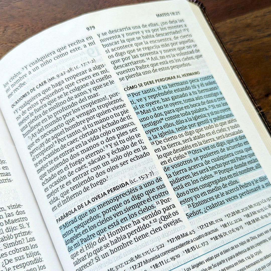 SPANISH - RVR60 Biblia del Pescador Mahogany  | Nombre Grabado