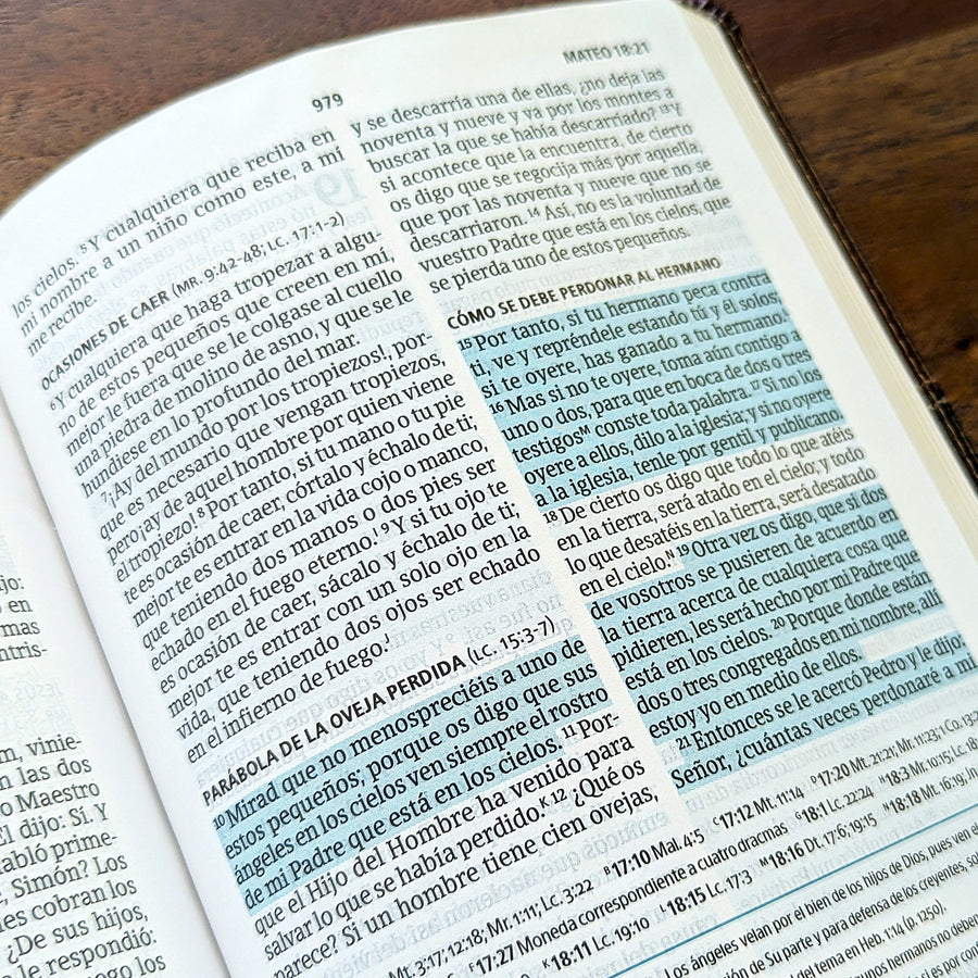 SPANISH - RVR60 Biblia del Pescador Mahogany  | Nombre Grabado
