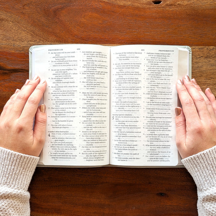 Personalized ESV Large Print Value Thinline Bible - River Stone, Branch | Name Version 02.