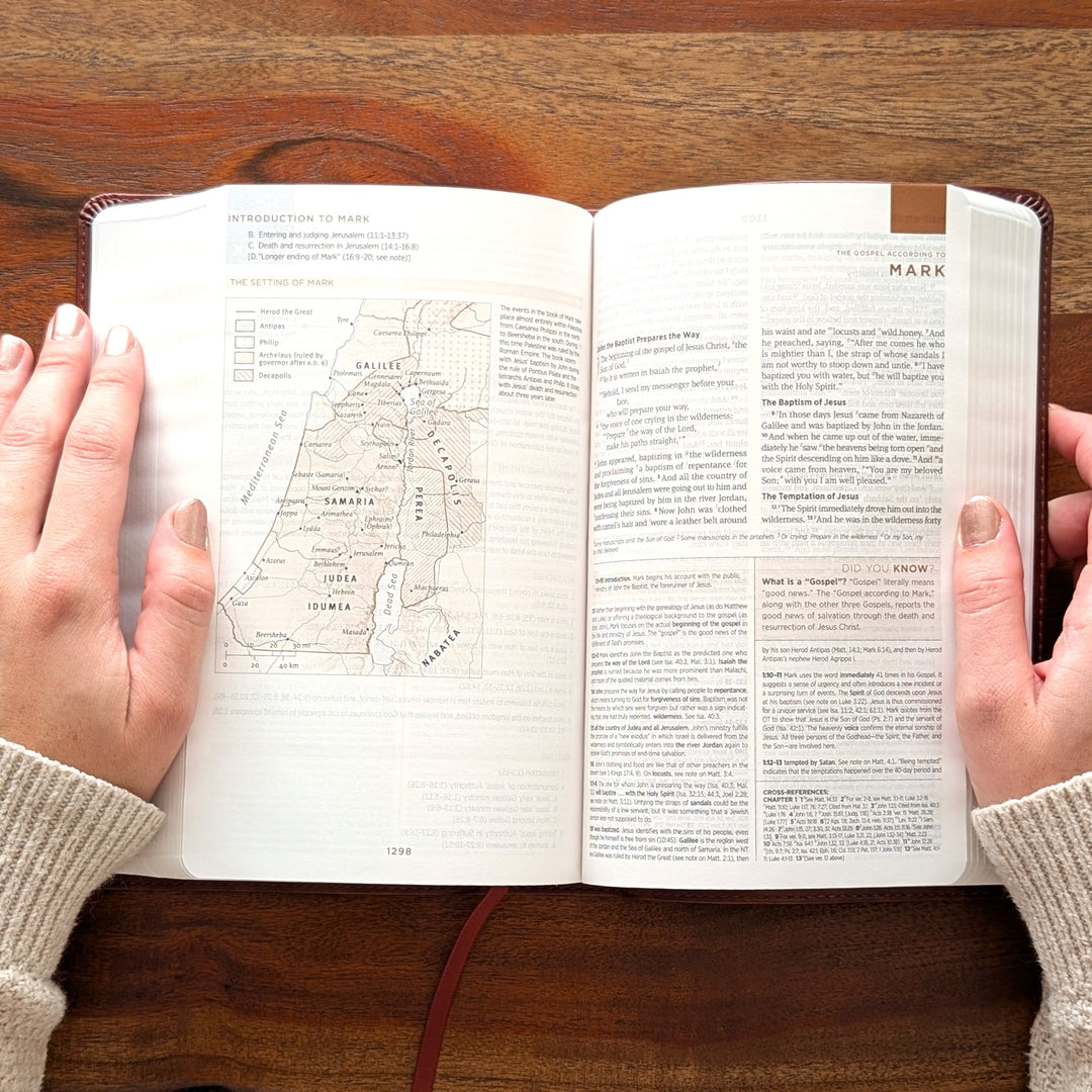 Biblia con letra súper gigante ESV personalizada – Borgoña | Girasol