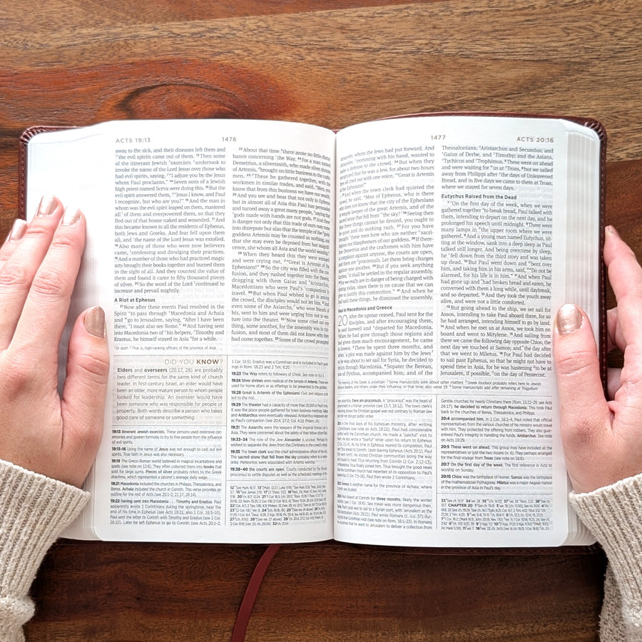 Personalized ESV Student Study Bible - Chestnut | Engraved Name.