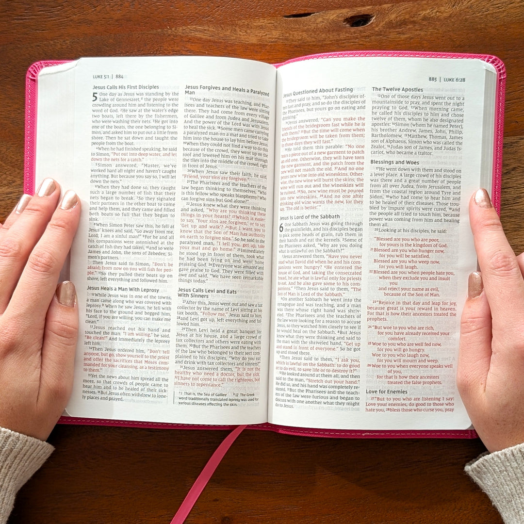 Personalized NIV Bible for Kids - Pink | Engraved Name
