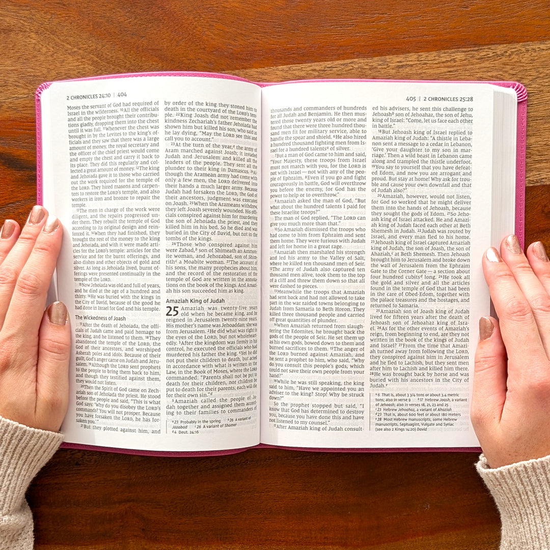 Biblia NVI Personalizada para Niños - Rosa | Nombre grabado