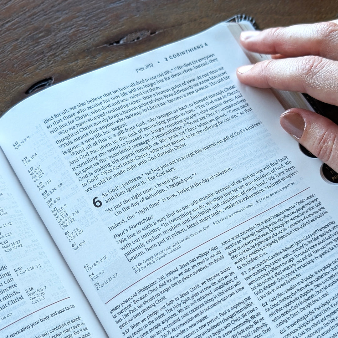 Personalized NLT Life Application Study Bible – Brown/Mahogany | Engraved Name