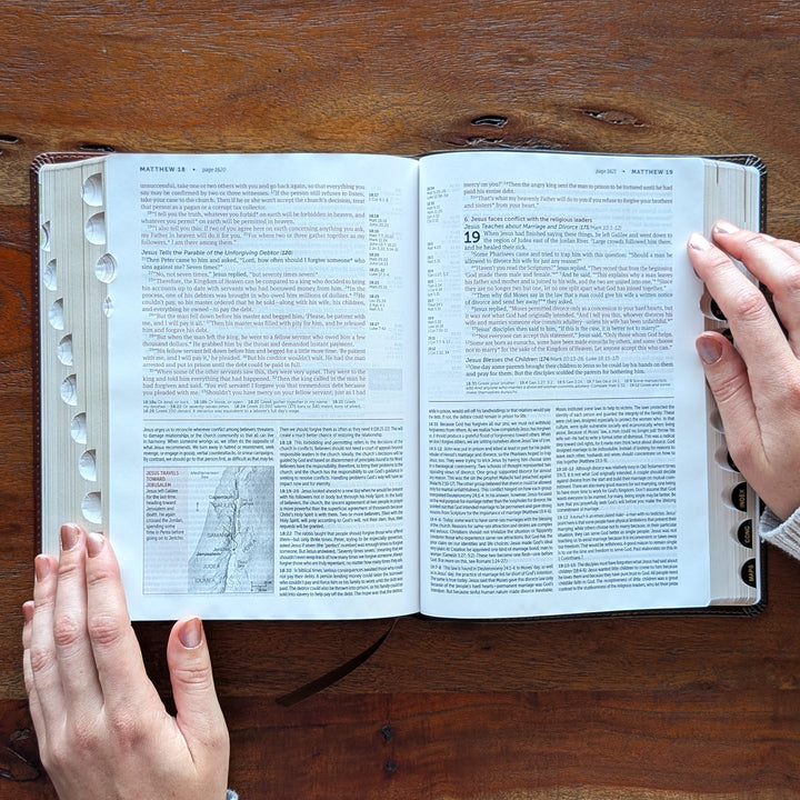 Personalized NLT Life Application Study Bible – Brown/Mahogany | Engraved Name